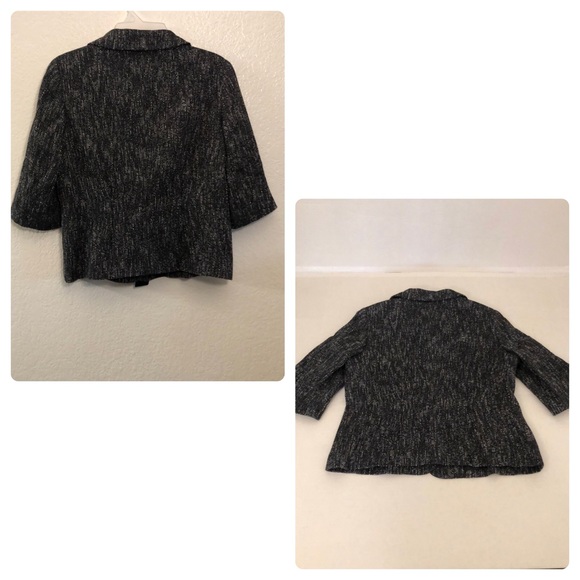 TALBOTS Petites Charcoal Tweed Jacket Blazer/Preowned - Picture 12 of 17